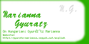 marianna gyuratz business card